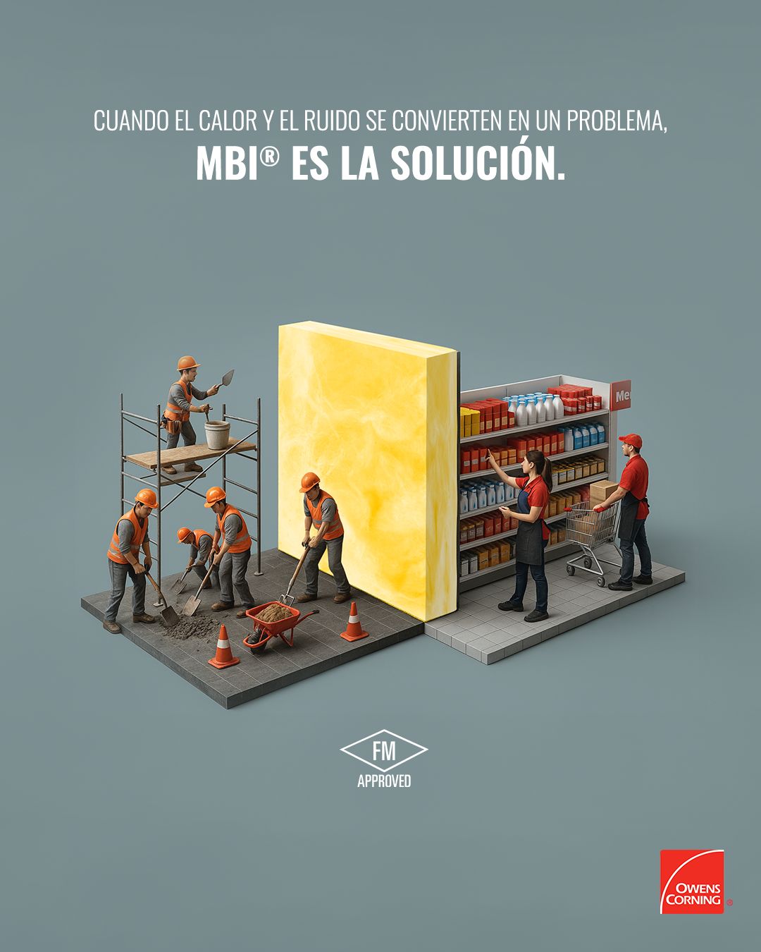 Rollo Fibra Mineral 4" - Aislamiento Termoacústico Industrial (72" x 600" x 4" pulgadas)