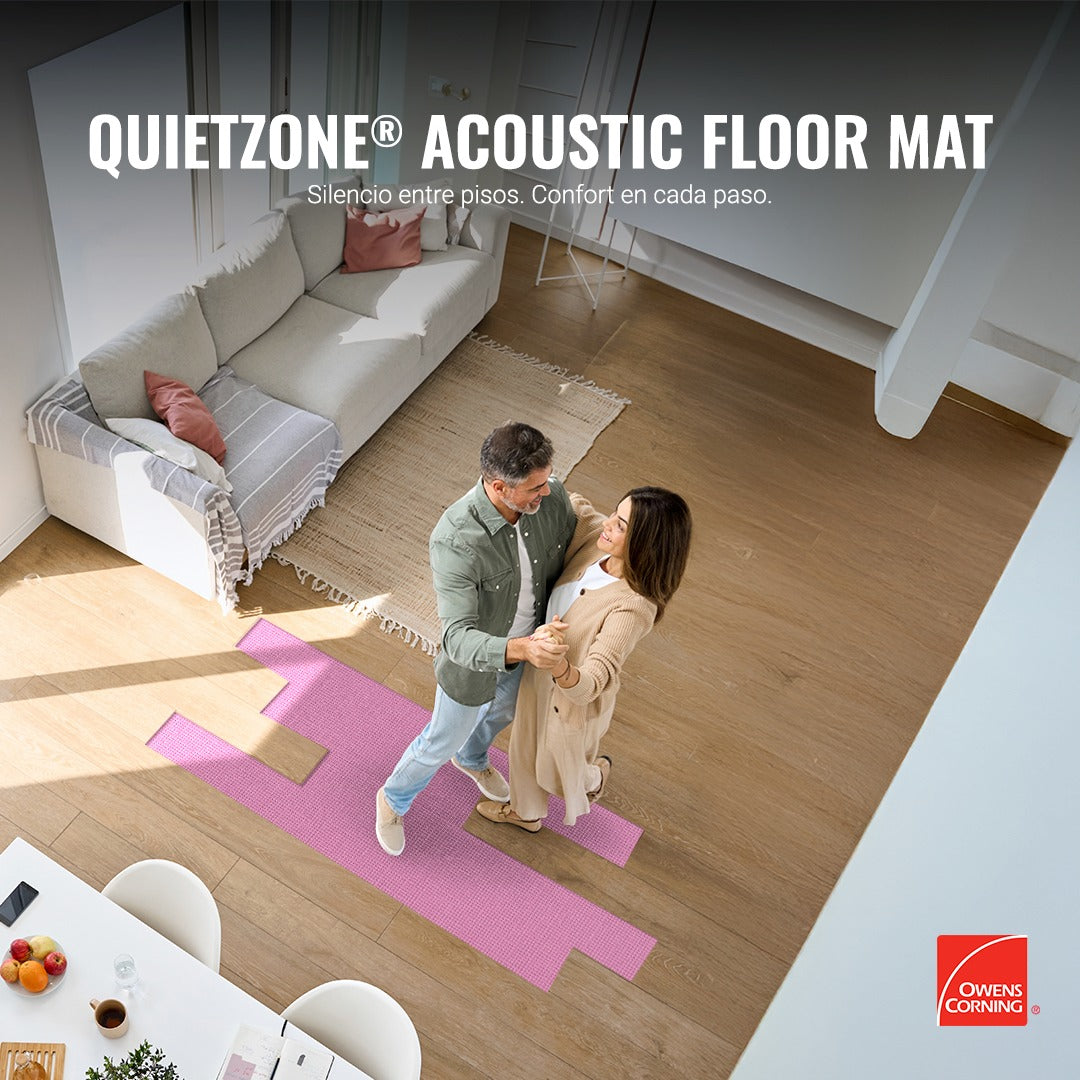 Rollo/Tapete aislante Acústico para Pisos (9.5mm x 1.22m x 10m)
