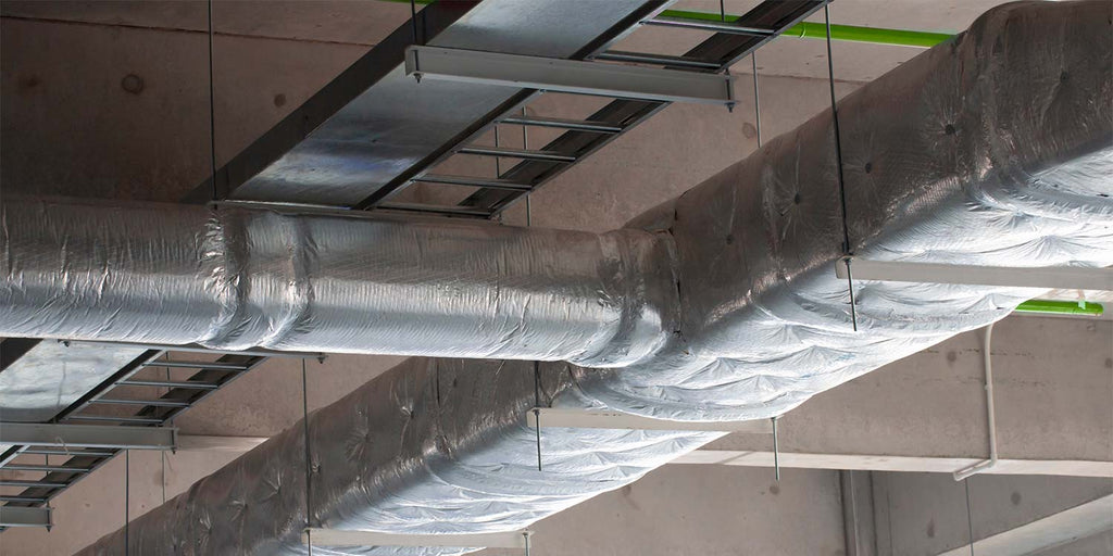 Rollo Aislante Térmico para Ductos HVAC 1.5" - Fibra de Vidrio Laminada (48" x 1200" x 1.5" pulgadas))