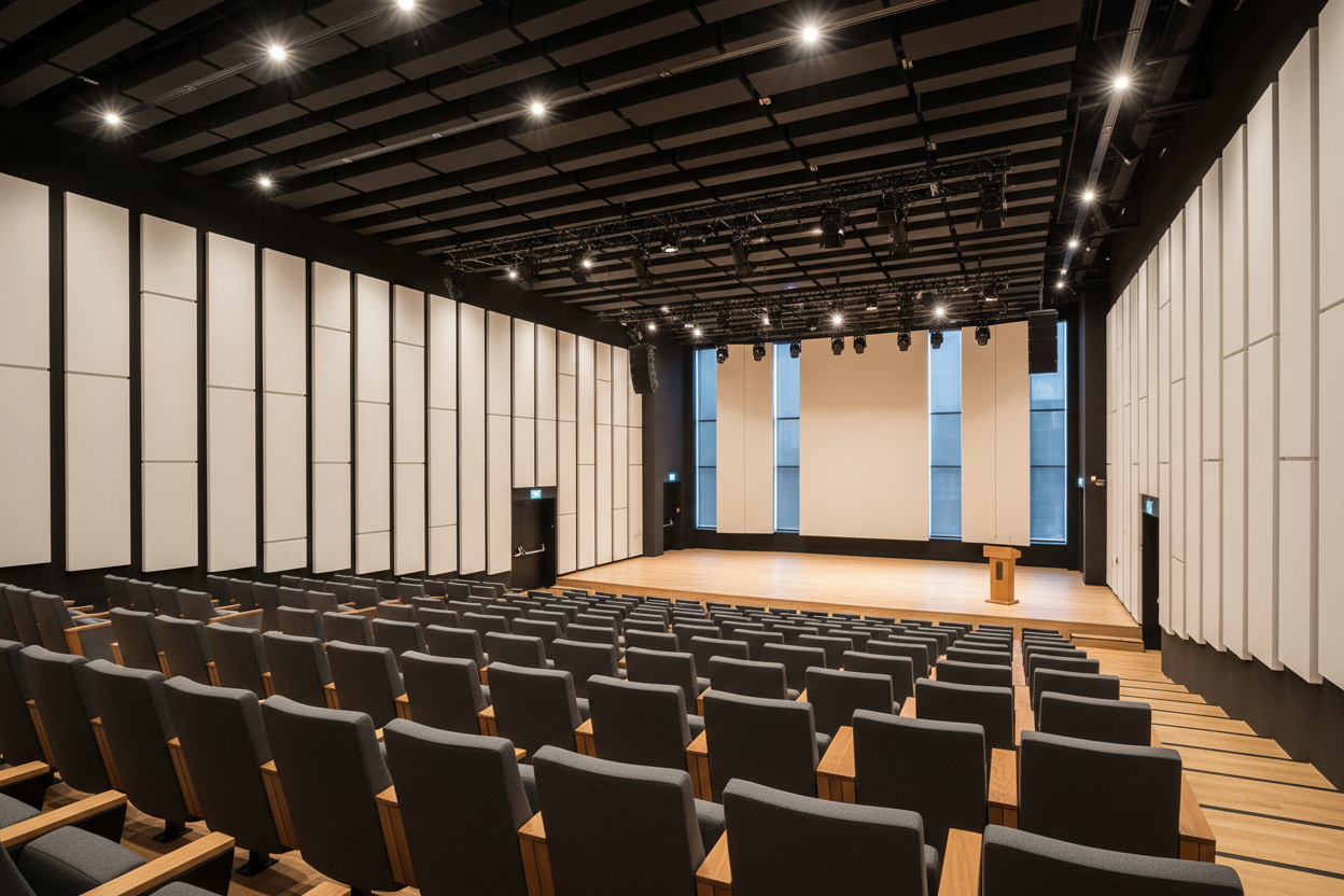 Auditorio con Paneles Acústicos