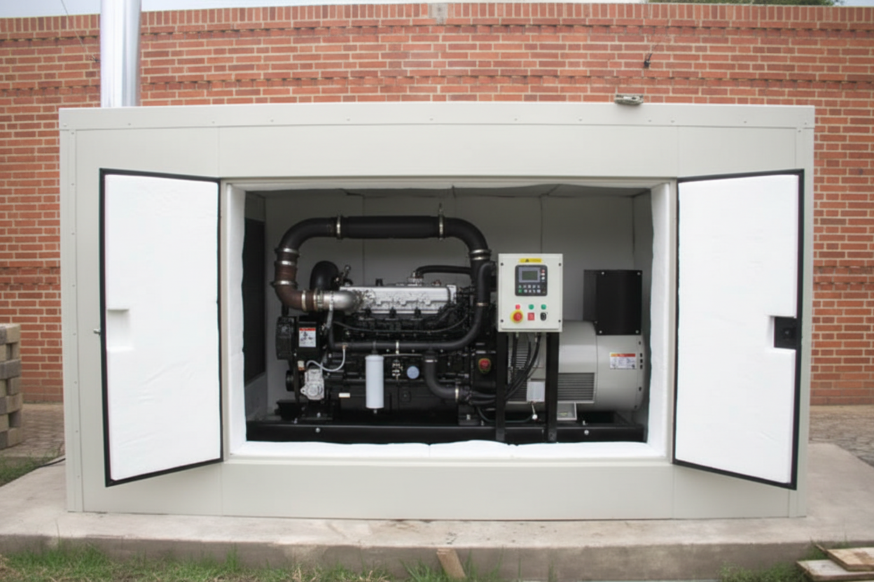Cabina Insonorizada con Generador Industrial