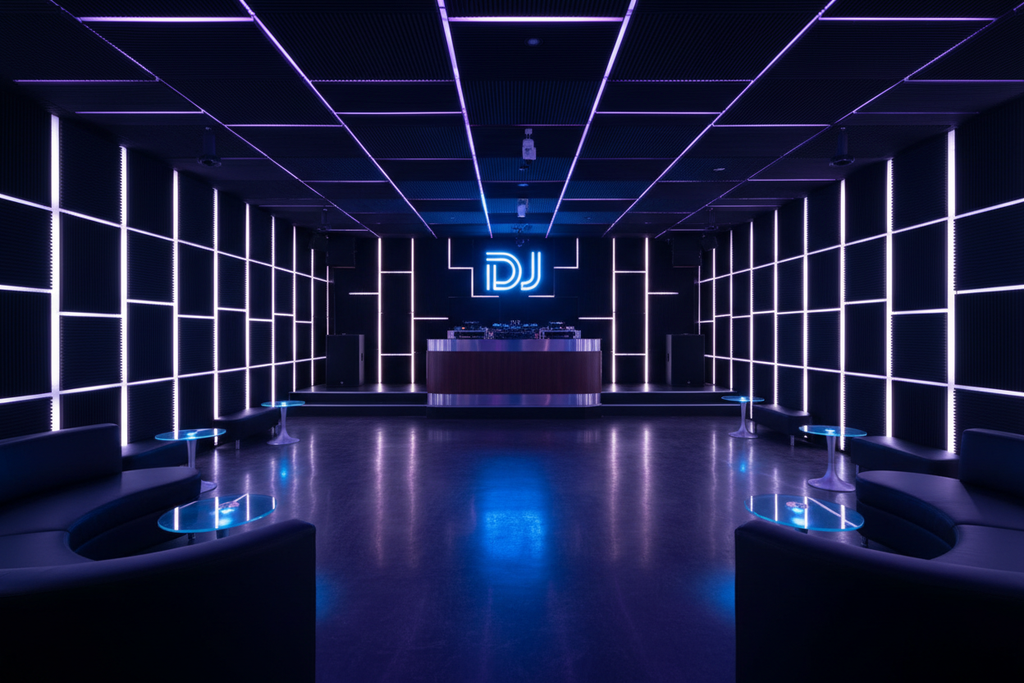 Club con Paneles Acústicos