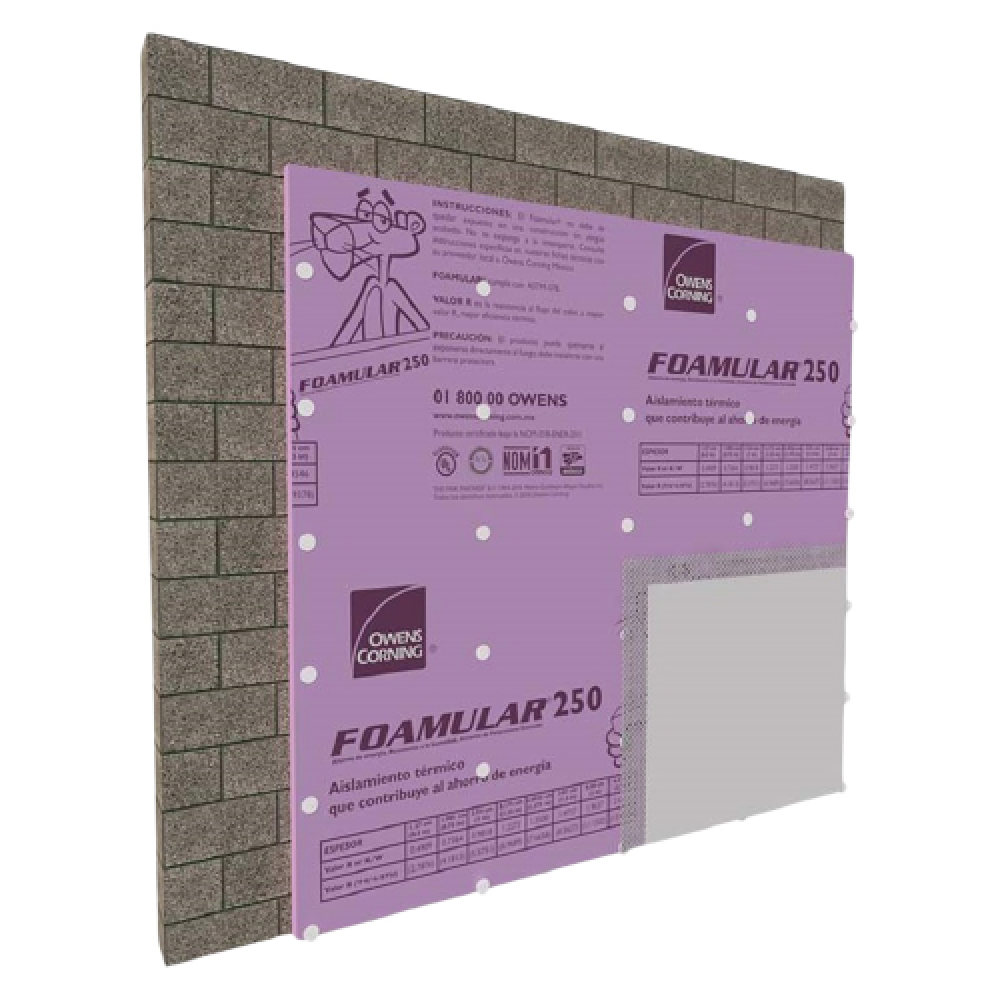 Paquete de 5 Paneles de aislamiento Termo Acústico 1"