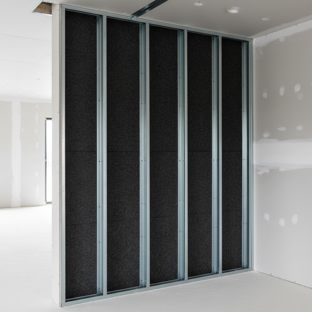 Material Acústico dentro de Pared de Tablaroca